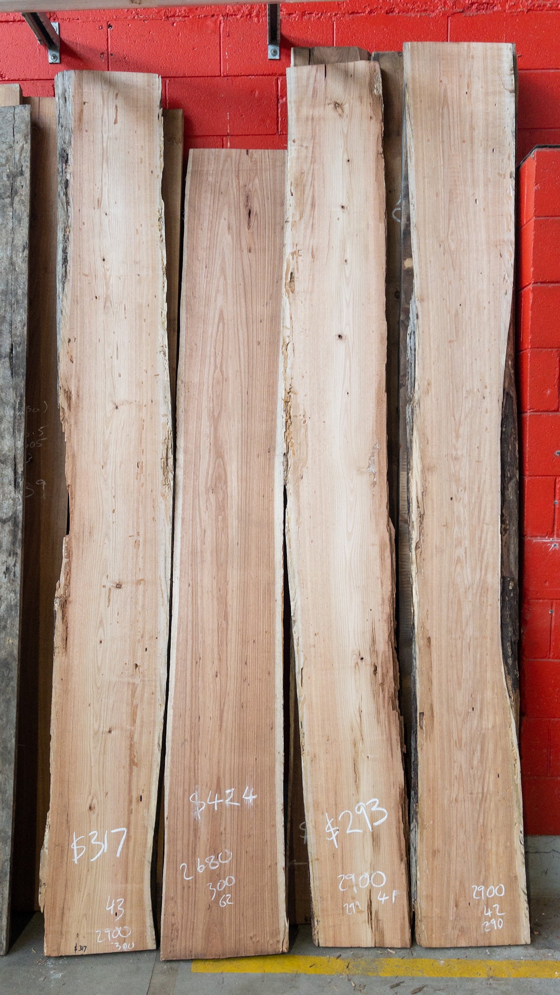 Silver wattle live edge slabs