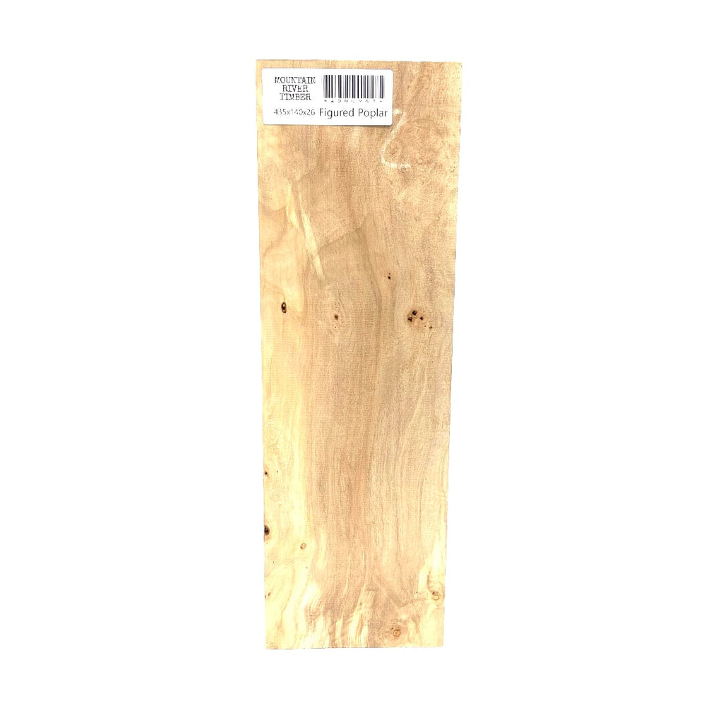 Figured Poplar, Board DAR, 435 X 140 X 26, , Front Side