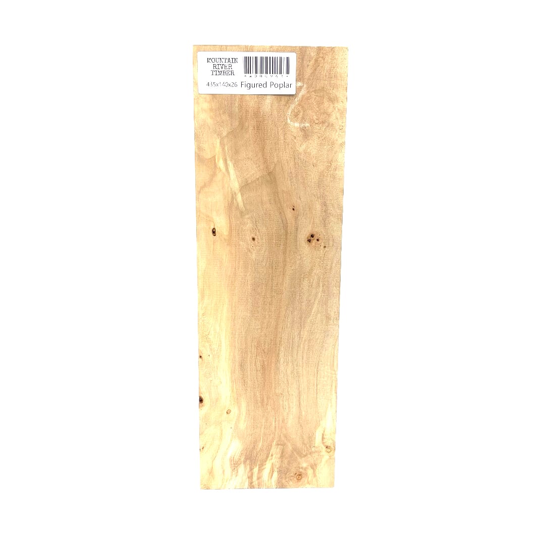 Figured Poplar, Board DAR, 435 X 140 X 26, , Front Side