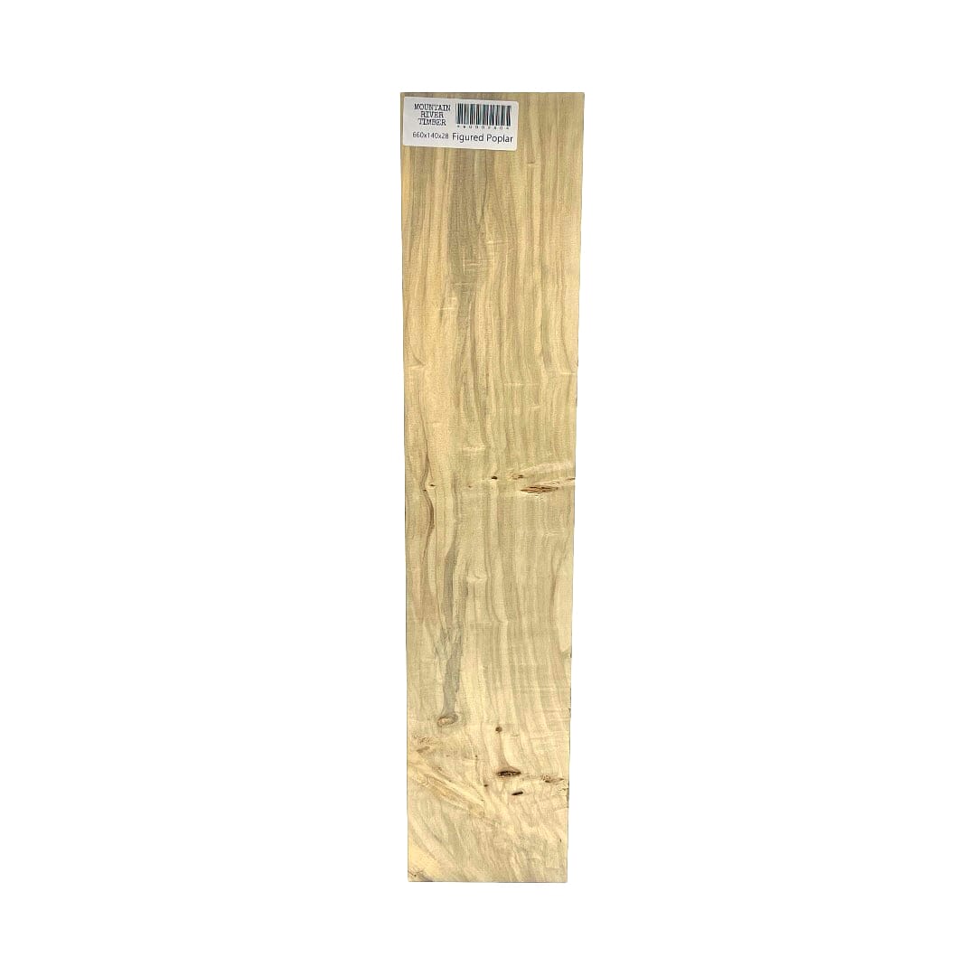 Figured Poplar, Board DAR, 660 X 140 X 28, , Front Side