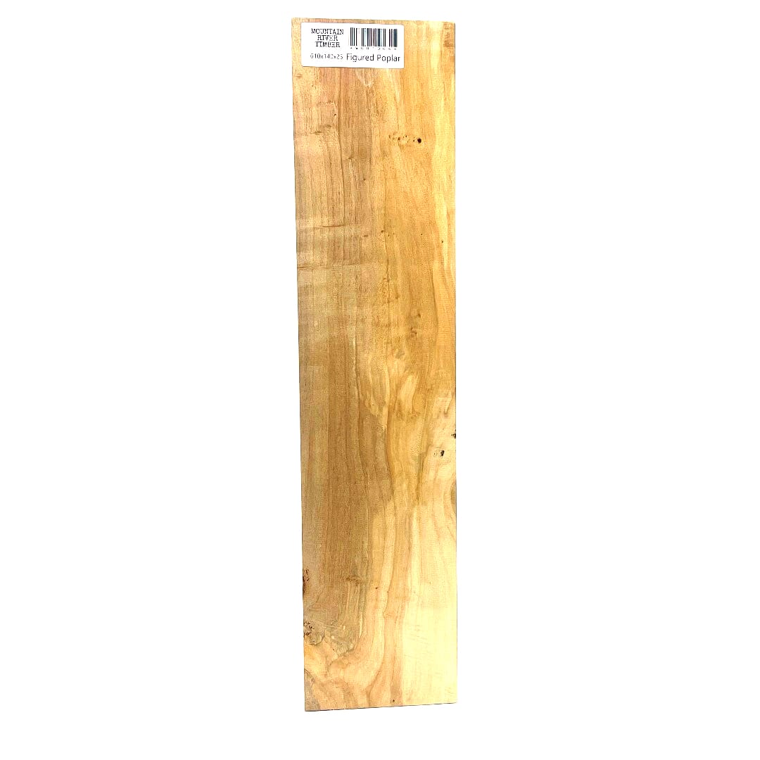 Figured Poplar, Board DAR, 610 X 140 X 25, , Front Side