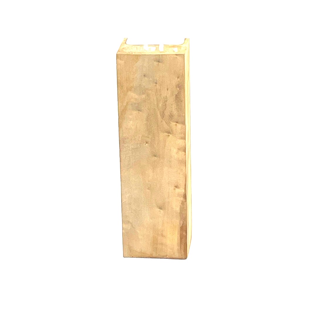 Figured Poplar, Handle Block Stabilized , 140 X 42 X 33, Carving , Front Side