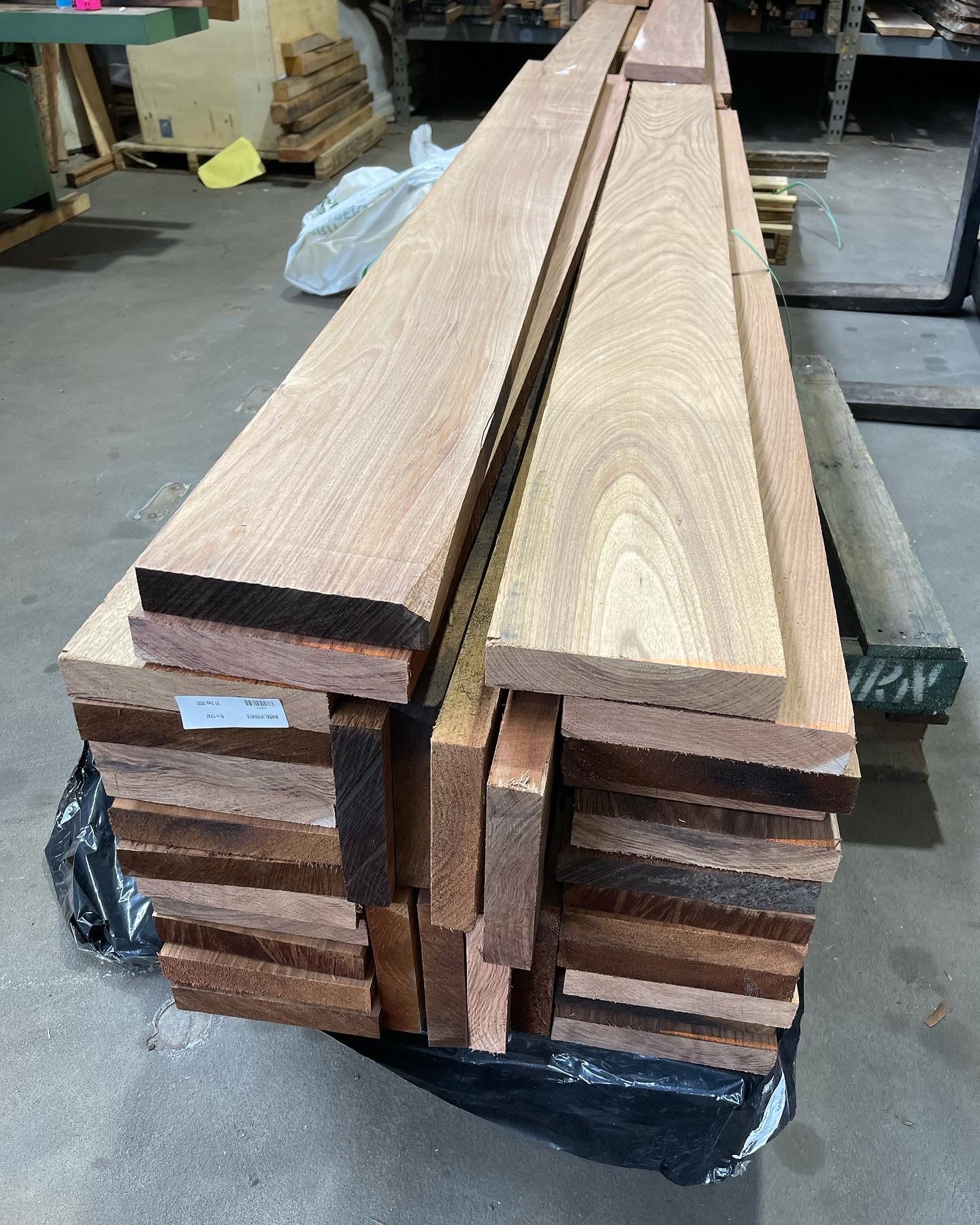 Roughsawn Blackwood solid timber boards 200x38