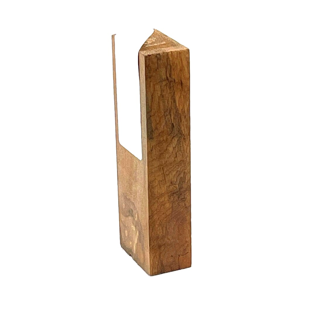Figured Red Gum , Handle Block Stabilized , 150 X 50 X 30, Carving , Back Side