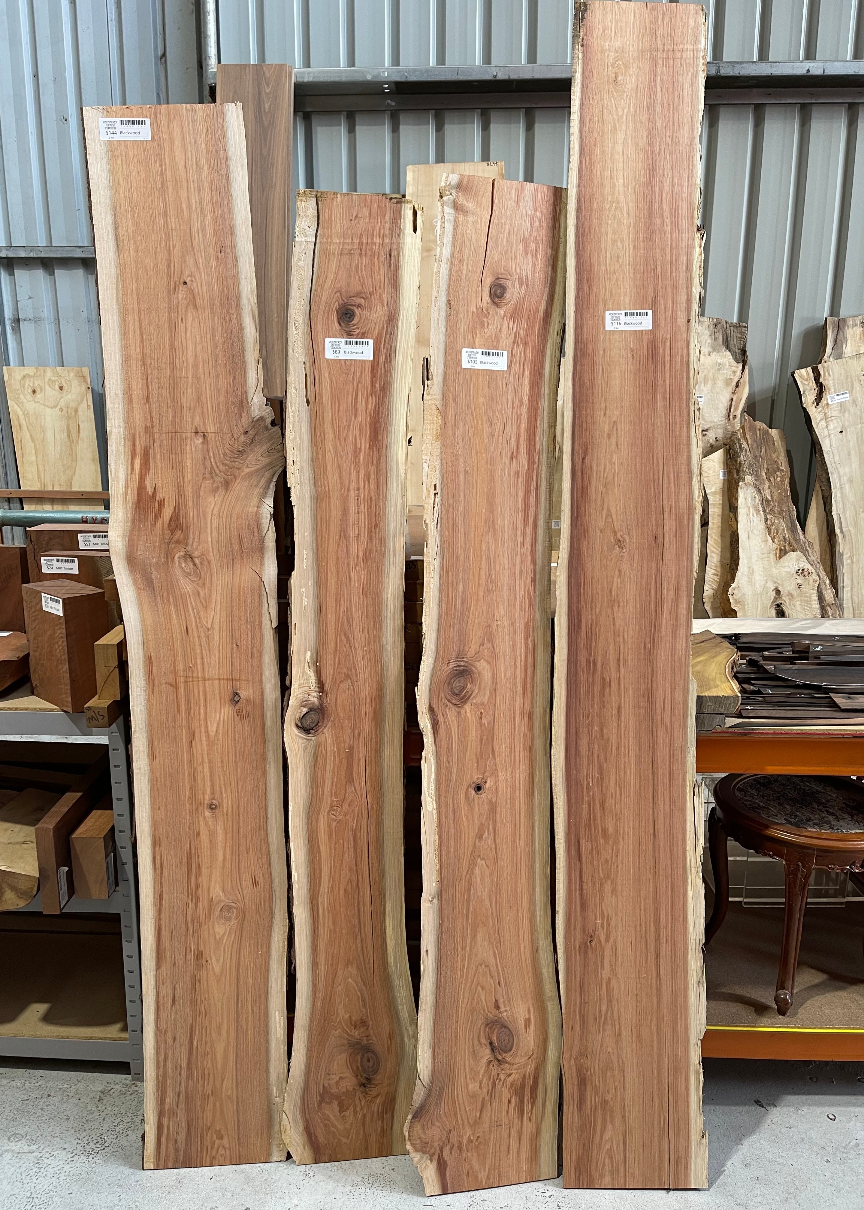 Blackwood Slabs of timber 