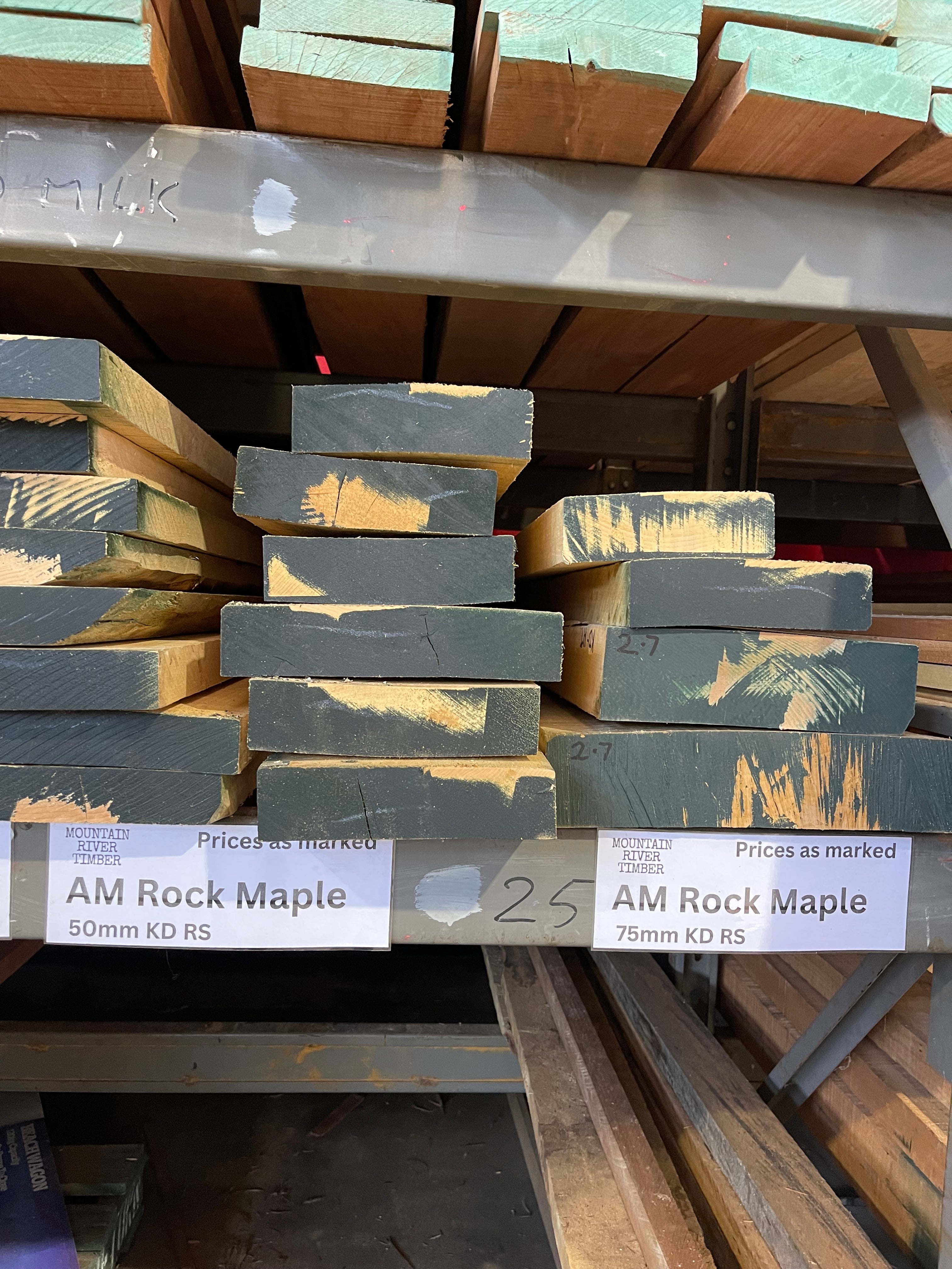 American Rock Maple Rough Sawn Boards