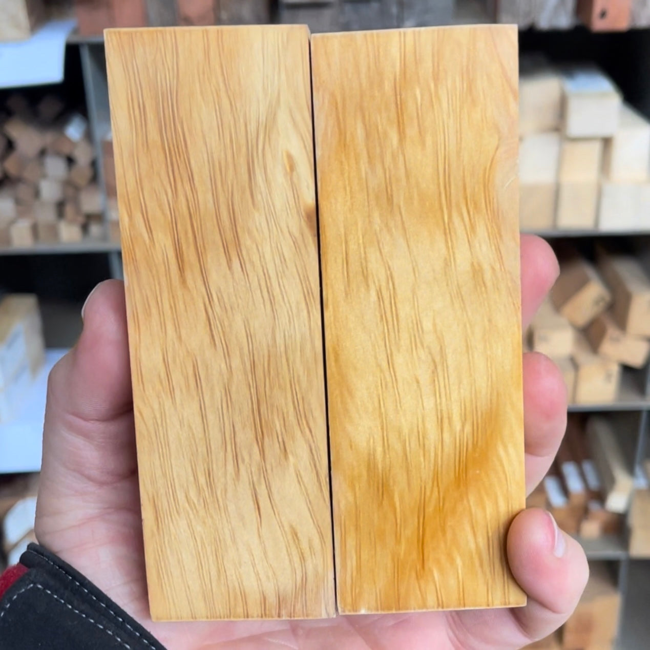 Knife Handle Blocks Stabilized Mountain River Timber