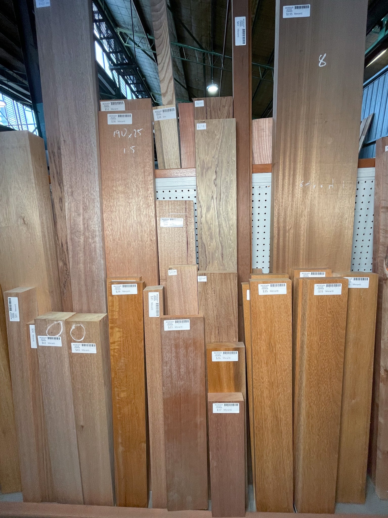 Meranti timber boards 