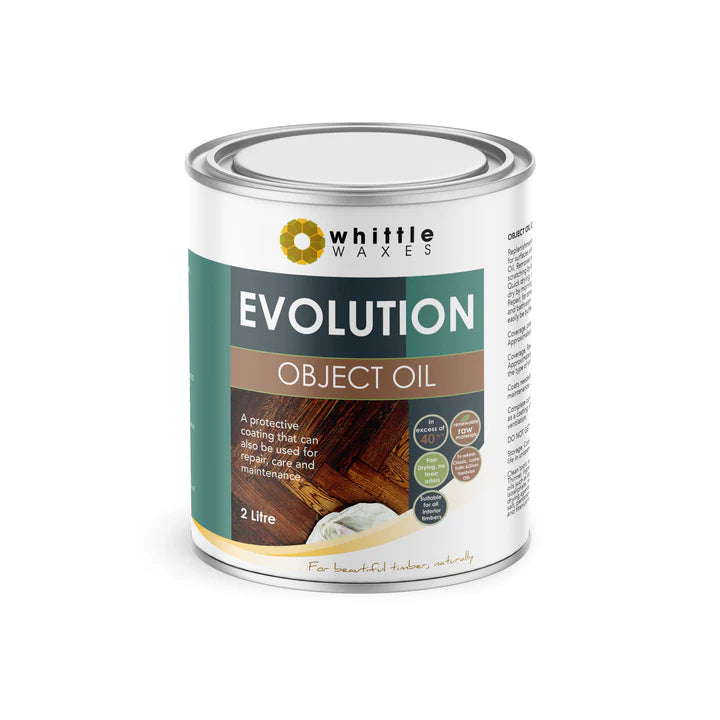 Whittle Waxes Evolution Object Oil 2L can on a white background