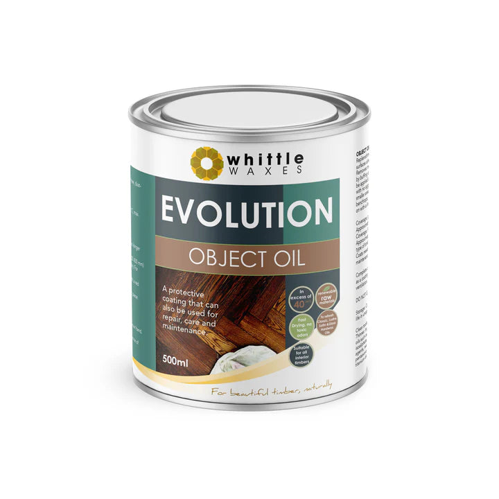 Whittle Waxes Evolution Object Oil 500ml can on a white background