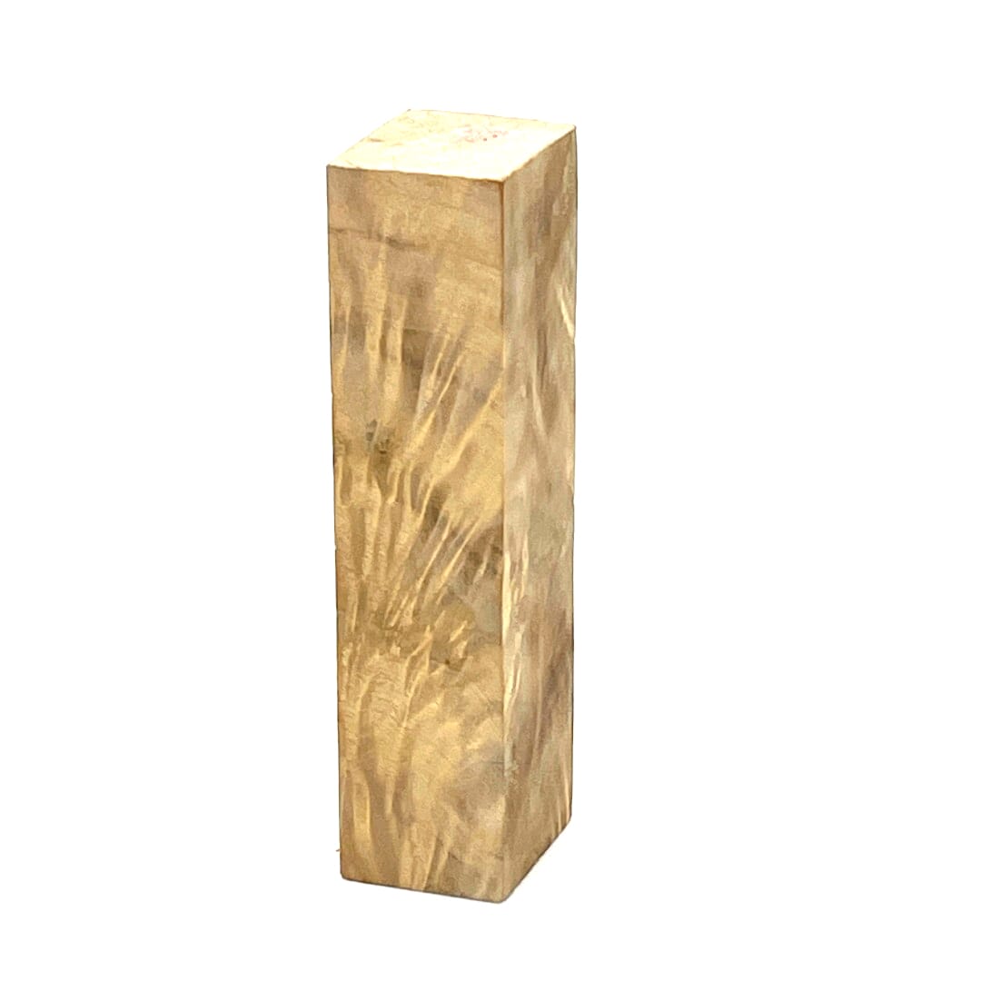 Figured Poplar, Handle Block Stabilized , 140 X 41 X 33, Carving , Back Side